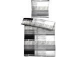 Bettwäsche "0560967", silber, grau, B/L: 135cm x 200cm, 1 Stk., 1 Stk., Microfaser, B/L: 80cm x 80cm, 2 Stk., Microfaser, Obermaterial: 100% Polyester, CASTELL - MARKENBETTWÄSCHE, Bettwäsche, Bettwäsche, feiner Glanz + weicher Griff, pflegeleicht, ganzjährig einsetzbar, RV