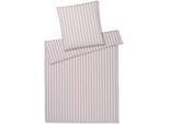 Bettwäsche ELEGANTE "Lido", beige (puder), B/L: 155cm x 220cm, 1 Stk., 1 Stk., Perkal, B/L: 80cm x 80cm, 2 Stk., Perkal, Obermaterial: 100% Baumwolle, Bettwäsche, Bettwäsche, angenehmes Hautgefühl