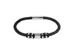 Armband ADELIA´S "Unisex Armband – Lederarmband aus Leder 21,5 cm", schwarz, Armbänder, Damen, 22cm, Leder, Armband, Schöne Geschenkidee zum Weihnachten