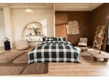 Bettwäsche KAYORI "Gassho", blau, B/L: 135cm x 200cm, 1 Stk., 1 Stk., Flanell, B/L: 80cm x 80cm, 2 Stk., Flanell, Obermaterial: 100% Baumwolle, Bettwäsche, Bettwäsche, Bio-Baumwolle-Flanell
