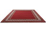 Orientteppich THEKO "Chandi Mir", rot (rot, creme), B:60cm H:12mm L:90cm, Schurwolle, Teppiche, Fransenteppich, reine Wolle, handgeknüpft, mit Fransen