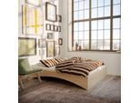 Bettgestell KARUP DESIGN "Orbit Bed, Massivholzbett, Futonbett, FSC-zertifiziertem Massivholz", braun (natur), B:144cm H:35cm L:205cm, 100% Kiefer, Betten, Bettgestell, mehrere Größen, inklusive Lattenrost, ohne Matratze, Made in Europe