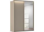 Kleiderschrank RAUCH "Schwebetürenschrank Schrank Garderobe Ankleide Schlafzimmer TARO", fango, griffleisten fango, B:170cm H:226cm T:70cm, Holzwerkstoff, Schränke, Kleiderschrank, 4 Breiten, optional Passepartout mit/ohne Beleuchtung MADE IN GERMANY