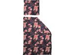 Bettwäsche ADAM "Eden", blau (dunkelblau, pink), B/L: 135cm x 200cm, 1 Stk., 1 Stk., Renforcé, B/L: 80cm x 80cm, 2 Stk., Renforcé, Obermaterial: 100% Baumwolle, Bettwäsche, Bettwäsche, aus 100 % Bio-Baumwolle, 2 teilig - Bettwäsche Set