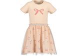 Jerseykleid BLUE SEVEN, Mädchen, Gr. 104, N-Gr, rosa, Jersey, Obermaterial: 95% Baumwolle, 5% Elasthan, Glitzermuster, bedruckt, Basic knieumspielend, Rundhals, Kleider Jerseykleid