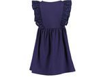 Jerseykleid BLUE SEVEN, Mädchen, Gr. 104, N-Gr, ultramarin, Jersey, Obermaterial: 100% Baumwolle, unifarben, Basic knieumspielend, Rundhals, Kleider Jerseykleid, mit toller Lochspitze