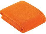 Badetuch VOSSEN "Calypso Feeling", orange, B:100cm L:150cm, Walkfrottee, Obermaterial: 100% Baumwolle, Handtücher, Badetuch, mit schmaler Bordüre aus 100% Baumwolle, Vegan, einfarbig