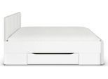 Bett OTTO HOME "Doppelbett Polsterbett Stauraumbett AGORDO", alpinweiß, webstoff silber grau, B:185cm H:100cm L:211cm, Nutzschicht: 100% Polyester, Betten, Bett, praktische Bettschubkästen für zusätzlichen Stauraum MADE IN GERMANY