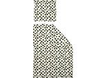 Bettwäsche ADAM "Leinenbettwäsche Dots", schwarz, B/L: 135cm x 200cm, 1 Stk., 1 Stk., Jacquard, B/L: 80cm x 80cm, 2 Stk., Jacquard, Obermaterial: 73% Leinen, 27% Baumwolle, Bettwäsche, Bettwäsche, aus 73% Leinen & 27% Bio-Baumwolle, 2 teilig - Leinenbettwäsche