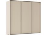 Kleiderschrank RAUCH "Schwebetürenschrank Schrank Garderobe Ankleide Schlafzimmer TARO", champagner, griffleisten champagner, B:250cm H:226cm T:70cm, Holzwerkstoff, Schränke, Kleiderschrank, 4 Breiten, optional Passepartout mit/ohne Beleuchtung MADE IN GERMANY
