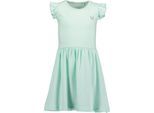 Jerseykleid BLUE SEVEN, Mädchen, Gr. 98, N-Gr, hl türkis, Jersey, Obermaterial: 100% Baumwolle, bedruckt, unifarben, Basic knieumspielend, Rundhals, Flügelärmel, Kleider Jerseykleid