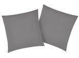 Kissenbezüge OTTO HOME "Luisa", grau, B:50cm L:50cm, Renforcé, Renforcé, Kissenbezüge, aus 100% Baumwolle, mit Reißverschluss, atmungsaktiv, uni