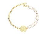 Armband AILORIA "Armband gold/weiße Perle SHIRUSHI", weiß, Armbänder, Damen, Armband