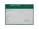BOI Pflegedokumentenmappen System Line, 8 Klarsichttaschen, 4 Registerblätter, PVC, 19 mm Füllhöhe, grün, 10 Stück