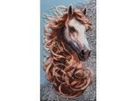 Perlen-Stickbild "Mustang Pferd", 20 x 36 cm