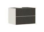 hansgrohe Xevolos E Waschtischunterschrank 54188660 780x555x550mm, 2 Schubladen, sandbeige matt, Textil dunkelgrau