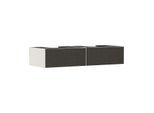 hansgrohe Xevolos E Waschtischunterschrank 54317660 1370x550x275mm, 2 Schubladen, sandbeige matt, Textil dunkelgrau