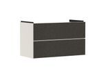 hansgrohe Xevolos E Waschtischunterschrank 54182660 980x555x475mm, 2 Schubladen, sandbeige matt, Textil dunkelgrau