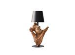 SALESFEVER LED Tischleuchte "Akku", beige (natur, schwarz), 1, H: 29cm, 1 Stk., Leuchten, tragbar und wiederaufladbar, stufenloses Dimmen, LED Tischleuchte