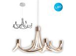 NÄVE LED Pendelleuchte "Festos", grau (nickel, matt), 1, Ø 55cm H: 150cm, 1 Stk., Leuchten, Kronleuchter, stufenweise dimmbar, satiniertes Metall, H: 150cm, LED Pendelleuchte