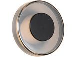 TRIO LEUCHTEN LED Wandleuchte "CELESTE, LED Wandlampe aus Metall Glas und Holz Ø 22cm, 10W 1100 Lumen", schwarz (schwarz matt), 1, Ø 22cm, 1 Stk., Leuchten, 3-Stufen dimmbar über Wandschalter, elegante moderne Wandlampe Flur, LED Wandleuchte
