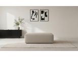 Polsterhocker INOSIGN "Koa", beige (sand), B:114cm H:44cm T:61cm, 100% Polyester, Hocker, Polsterhocker, Wellenunterfederung, weicher Lounge-Sitzkomfort