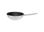 Wok RÖSLE "PUREELEMENTS Ø 28 cm Keramik ProCeraPlus", silber (silberfarben), B:29,5cm H:11,1cm L:51,5cm Ø:28cm, Pfannen, Wok