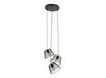 NÄVE Pendelleuchte "Korie", schwarz, 3, Ø 20cm H: 120cm, 1 Stk., Leuchten, Metallgeflechtschirme schwarz, 3x E27 exkl., Höhe 120cm gestuft, Pendelleuchte