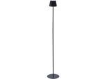 LED Außen-Stehlampe BRILLIANT "Macobo", schwarz (schwarz matt), H:125cm, Leuchten, LED Außen-Stehlampe, LED Akku-Leuchte, 125 cm, 340 lm, 3000 K, Touchdimmer, schwarz matt