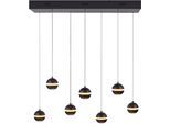 LED Pendelleuchte "LINI", schwarz, 7, H: 22cm, 1 Stk., SCHÖNER WOHNEN-KOLLEKTION, Leuchten, SCHÖNER WOHNEN Kollektion, 3-Stufen Dimmer, Comfort-Lift, LED Pendelleuchte