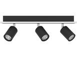 EGLO Deckenleuchte "Rimbocchi 1 Deckenlampe, Metall und Kunststoff, Spotbalken schwenkbar", schwarz, 1, H: 14cm, 1 Stk., Leuchten, Spot - L46 x B10 x H14 cm - schwarz - 20W inkl., Deckenleuchte