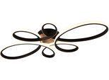 TRIO LEUCHTEN LED Deckenleuchte "FLY, Deckenlampe LED 32W 3900 Lumen warmweiß 3000K 3-Stufen dimmbar", schwarz (schwarz matt), 1, H: 7,5cm, 1 Stk., Leuchten, Maße 83x45 cm, LED Band Schleife Deckenlampe Schlafzimmer Wohnzimmer, LED Deckenleuchte