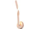 REALITY LEUCHTEN LED Wandleuchte "GINKO, LED Wandlampe mit Schalter, 11W 1250 Lumen 3000K warmweiß", beige (sand), 1, H: 45,5cm, 1 Stk., Leuchten, On/Off Kippschalter, elegant geschwungene LED Elemente Höhe 45,5cm, LED Wandleuchte