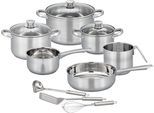 Topf-Set GSW "Toronto", silber (silberfarben), 2,8 l, Töpfe, Topf-Set, mehrteiliges Kochtopf-Set aus Edelstahl inkl. praktischer Küchenhelfer