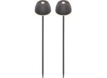 LED Außen-Tischleuchte BRILONER LEUCHTEN "RIFFLE", schwarz (anthrazit), 2, 1 Stk., Leuchten, LED Außen-Tischleuchte, 6x78,5 cm, 2er-Set, Akku tauschbar, Outdoor, Balkon, Terrasse