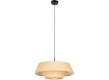 EGLO Hängeleuchte "Marford Hängelampe, Pendelleuchte Boho Japanisch, Esszimmerlampe, E27", schwarz, 1, Ø 50cm H: 110cm, 1 Stk., Leuchten, Hängeleuchte - H110 x Ø50 cm - schwarz - 1X60W exkl., Hängeleuchte