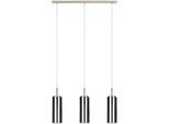 EGLO Hängeleuchte "SELVINO Pendellampe - Stahl - E27 - 3X15W - IP20", nickel, matt, 3, H: 110cm, 1 Stk., Leuchten, Hängelampe, Deckenlampe, Wohnzimmer, Esszimmer, L71 x B10 x H110 cm, Hängeleuchte