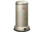 Mülleimer WESCO "Baseboy", silber (neusilber), B:36,2cm H:63,5cm T:36,2cm, Stahlblech, Mülleimer, Mülleimer, Abfallsammler mit Dämpfer + Dämpferhalterung 20 Liter