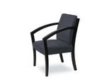 Esszimmerstuhl HOME AFFAIRE "G98 George Armlehnstuhl, Sessel, in 3 Gestellfarben Made in Italy", grau (dunkelgrau, schwarz, dunkelgrau), B:58,5cm H:87cm T:65cm, Massivholz, Stühle, Esszimmerstuhl, Extra-confort, Fleckenabweisendes Gewebe, Massivholz