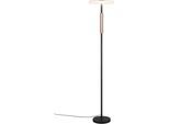 TRIO LEUCHTEN LED Stehlampe "CELESTE, LED Stehleuchte mit 4-Stufen Touchdimmer 15W warmweiß 3000K", braun (coffee), 1, Ø 33cm H: 160cm, 1 Stk., Leuchten, 1750 Lumen Höhe 160cm, Stehlampe mit Glasschirm Ø 33cm, Memoryfunktion, LED Stehlampe