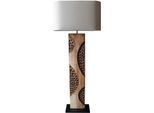SALESFEVER Stehlampe "Akazie", beige (natur, weiß), 1, H: 171cm, 1 Stk., Leuchten, handgefertigt, Stehlampe