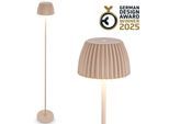 BRILONER LEUCHTEN LED Stehlampe "Akku LED Stehleuchte Riffle", beige, Leuchten, LED Stehlampe