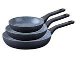 Bratpfanne FACKELMANN "Cosmo", grau (schwarz, grau), Ø:28cm, Pfannen, Bratpfanne, Bratpfannen-Set Cosmo Ø 20, 24, 28 cm – mit Ceramic-Beschichtung