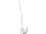 REALITY LEUCHTEN LED Wandleuchte "GINKO, LED Wandlampe mit Schalter, 11W 1250 Lumen 4000K kaltweiß", weiß (weiß matt), 1, H: 45,5cm, 1 Stk., Leuchten, On/Off Kippschalter, elegant geschwungene LED Elemente Höhe 45,5cm, LED Wandleuchte