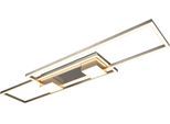 TRIO LEUCHTEN LED Deckenleuchte "ALBANY LED Deckenlampe 37W 4300 Lumen warmweiß bis kaltweiß 2700-6500K", grau (nickel), 1, H: 8cm, 1 Stk., Leuchten, Fernbedienung, Lichtfarbe einstellbar, Memory, Nachtlicht, dimmbar, LED Deckenleuchte
