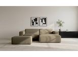 Ecksofa INOSIGN "Koa,228cm, L-Form, Modulsofa, Webstoff, Cord, Struktur, Chenille", braun, B:228cm H:88cm T:159cm, 100% Polyester, Sofas, Ecksofa, Designsofa, Set, Hocker inklusive, weicher Lounge-Sitzkomfort