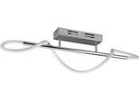 REALITY LEUCHTEN LED Deckenleuchte "ARGOS, Deckenlampe 28W LED kaltweiß 4000K, 3500 Lumen, Switch Dimmer", grau (chrom), 1, H: 30cm, 1 Stk., Leuchten, in 3 Stufen dimmbar über Wandschalter, 105 x 30 x 34 cm, LED Lichtband, LED Deckenleuchte