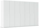 Kleiderschrank "Schrank Garderobe Ankleide Schlafzimmer Flur SERINA Eyecatcher", alpinweiß, weiß mattglas, B:351cm H:223cm T:61cm, Holzwerkstoff, LEGER HOME BY LENA GERCKE, Schränke, Kleiderschrank, in 6 Breiten, 3 Ausführungen und mit Front Glas oder Dekor MADE IN GERMANY