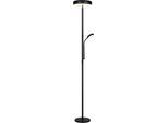 REALITY LEUCHTEN LED Stehlampe "PALERMO, LED Stehleuchte mit Fernbedienung, 27,5W 2000 Lumen CCT", schwarz (schwarz matt), 2, Ø 28cm H: 183cm, 1 Stk., Leuchten, dimmbar, Lichtfarbe einstellbar 3000-6000K warm-/kaltweiß, Höhe 183 cm, LED Stehlampe
