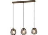 EGLO Hängeleuchte "ESPINAL Pendellampe - Stahl - E27 - 3X40W - IP20", braun (bronze), 3, H: 110cm, 1 Stk., Leuchten, Hängelampe, Deckenlampe, Wohnzimmer, Esszimmer, L90 x B19,5 x H110 cm, Hängeleuchte